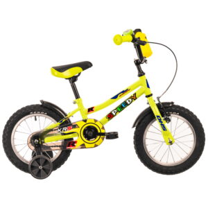 Detský bicykel DHS Speedy 1401 14" - model 2022 Green / Yellow - 7" (95-110 cm)