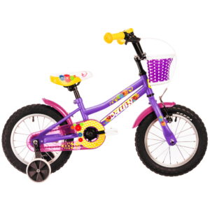 Detský bicykel DHS Daisy 1402 14" - model 2022 Purple - 7" (95-110 cm)