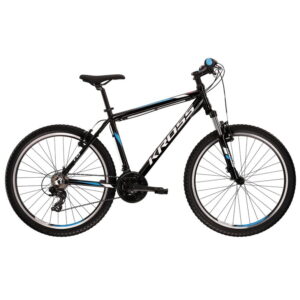 Horský bicykel Kross Hexagon 1.0 26" - model 2022 čierna/šedá/modrá - S (17'')