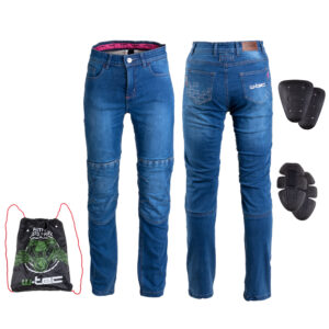 Dámske moto jeansy W-TEC GoralCE modrá - 3XL