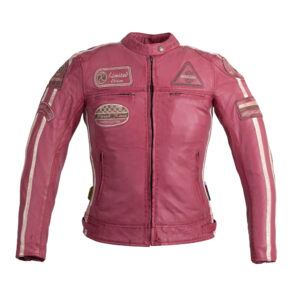 Dámska kožená moto bunda W-TEC Sheawen Lady Pink ružová - 3XL