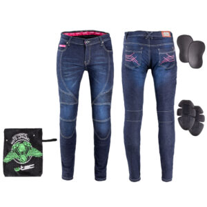 Dámske moto jeansy W-TEC Rafael modrá - 6XL