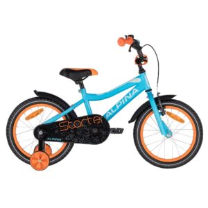 Detský bicykel ALPINA Starter 16" - model 2021 Blue Orange - 235 mm (9