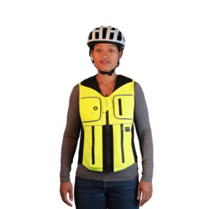 Airbagová vesta pre cyklistov Helite B'Safe zeleno-žltá - XL