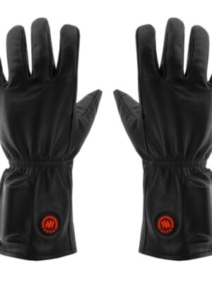 Kožené vyhrievané lyžiarske a moto rukavice Glovii GIB čierna - L-XL