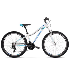 Dámsky horský bicykel Kross Lea 1.0 26" - model 2022 bielo-modrá - XS (15"