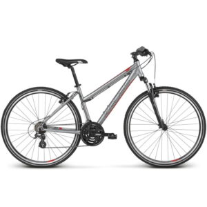 Bicykel Kross Evado 2.0 D 28" - model 2022 strieborná/červená - M (17"