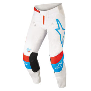 Motokrosové nohavice Alpinestars Techstar Quadro biela/modrá neon/červená 2022 40