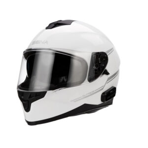 Moto prilba SENA Outride s integrovaným headsetom Shine White lesklá biela - XXL (63-64)