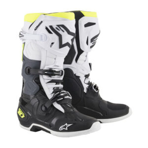 Moto topánky Alpinestars Tech 10 čierna/biela/žltá fluo 2022 čierna/biela/žltá fluo - 49
