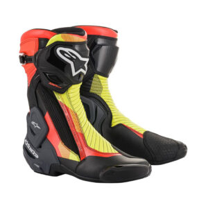 Dámske moto topánky Alpinestars SMX Plus 2 2022 čierna/červená fluo/žltá fluo/šedá - 48