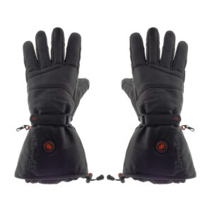 Kožené vyhrievané lyžiarske a moto rukavice Glovii GS5 čierna - XL