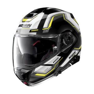 Moto helma Nolan N100-5 Upwind N-Com P/J Glossy Black - 3XL (65)