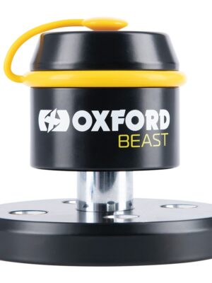 Zámok s integrovanou podlahovou kotvou Oxford Beast Floor Lock čierno-žltý