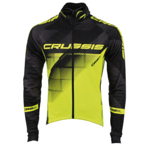 Pánská cyklistická bunda CRUSSIS čierna-fluo žltá čierna-fluo žltá - S