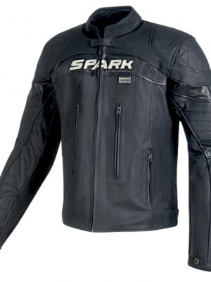 Pánska kožená moto bunda SPARK Dark čierna - 5XL