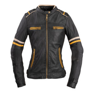 Dámska kožená moto bunda W-TEC Traction Lady čierna - 3XL