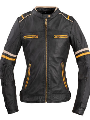 Dámska kožená moto bunda W-TEC Traction Lady čierna - 3XL
