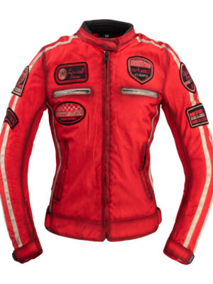 Dámska textilná bunda W-TEC Virginia červená - 3XL