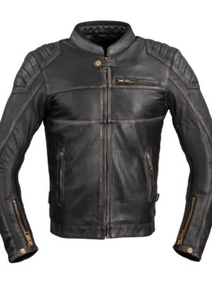 Pánska kožená moto bunda W-TEC Suit vintage čierna - 6XL
