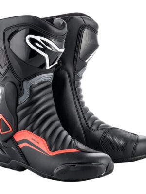 Dámske moto topánky Alpinestars S-MX 6 2022 čierna/šedá/červená fluo - 50