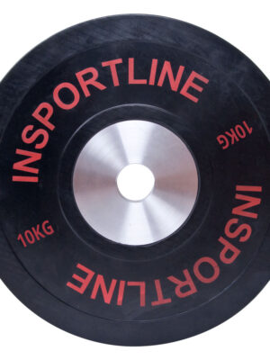 Gumový kotúč inSPORTline Bumper Plate 10 kg 50 mm