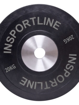 Gumový kotúč inSPORTline Bumper Plate 20 kg 50 mm