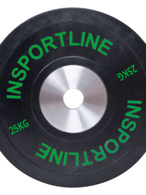 Gumový kotúč inSPORTline Bumper Plate 25 kg 50 mm