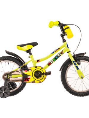 Detský bicykel DHS Speedy 1601 16" - model 2022 Green / Yellow - 8" (105-125 cm)