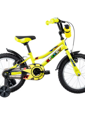 Detský bicykel DHS Speedy 1603 16" - model 2022 Green / Yellow - 8" (105-125 cm)
