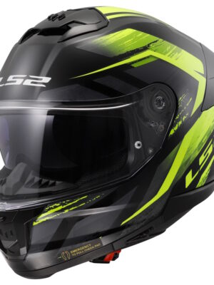Moto prilba LS2 FF808 Stream II Fury Black H-V Yellow 3XL (65-66)