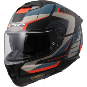 Moto prilba LS2 FF808 Stream II Road Matt Black Blue 3XL (65-66)