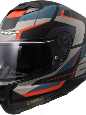 Moto prilba LS2 FF808 Stream II Road Matt Black Blue 3XL (65-66)