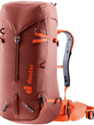 Turistický batoh Deuter Guide 34+8 redwood-papaya