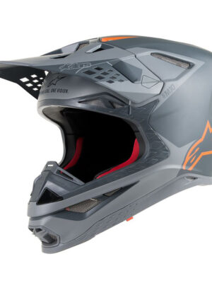 Moto prilba Alpinestars Supertech S-M10 Meta MIPS antracit/šedá/oranžová fluo XXL (63-64)