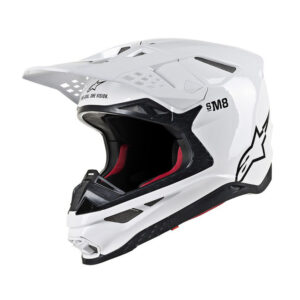 Moto prilba Alpinestars Supertech S-M8 Solid MIPS biela lesklá 2022 XXL (63-64)