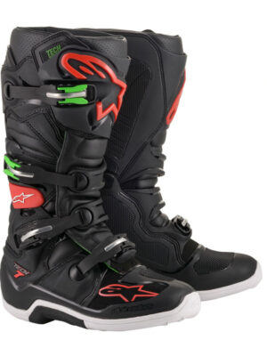 Moto topánky Alpinestars Tech 7 čierna/červená/zelená 2022 čierna/červená/zelená - 52