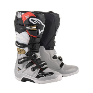 Moto topánky Alpinestars Tech 7 2022 čierna/strieborná/biela/zlatá - 52