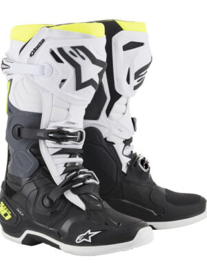 Moto topánky Alpinestars Tech 10 čierna/biela/žltá fluo 2022 čierna/biela/žltá fluo - 49