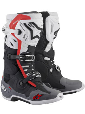 Moto topánky Alpinestars Tech 10 Supervented 2022 čierna/biela/šedá/červená - 49