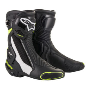 Dámske moto topánky Alpinestars SMX Plus 2 2022 čierna/biela/žltá fluo - 48