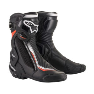 Dámske moto topánky Alpinestars SMX Plus 2 2022 čierna/biela/červená fluo - 48