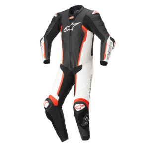 Jednodielna moto kombinéza Alpinestars Missile 2 2022 čierna/biela/červená fluo - 56