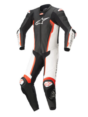 Jednodielna moto kombinéza Alpinestars Missile 2 2022 čierna/biela/červená fluo - 56