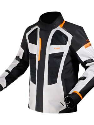 Pánska moto bunda LS2 Scout Black Grey Orange čierna/šedá/oranžová - L