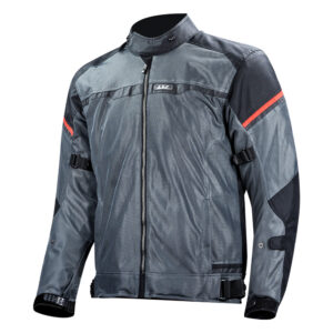 Pánska moto bunda LS2 Riva Black Dark Grey Red čierna/tmavo šedá/červená - 3XL