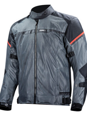 Pánska moto bunda LS2 Riva Black Dark Grey Red čierna/tmavo šedá/červená - 3XL
