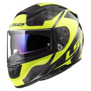 Moto prilba LS2 FF397 Vector C Shine Carbon Hi Vis Yellow - XS (53-54)