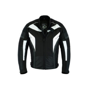 Pánska touringová moto bunda BOS Rebstock White - 5XL