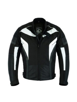 Pánska touringová moto bunda BOS Rebstock White - 5XL